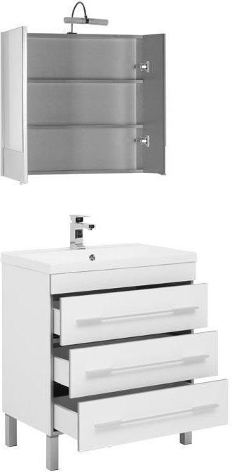 Мебель для ванной Aquanet Верона 75 белый (напольный 3 ящика) Мебель для ванной Aquanet Верона 75 белый (напольный 3 ящика)