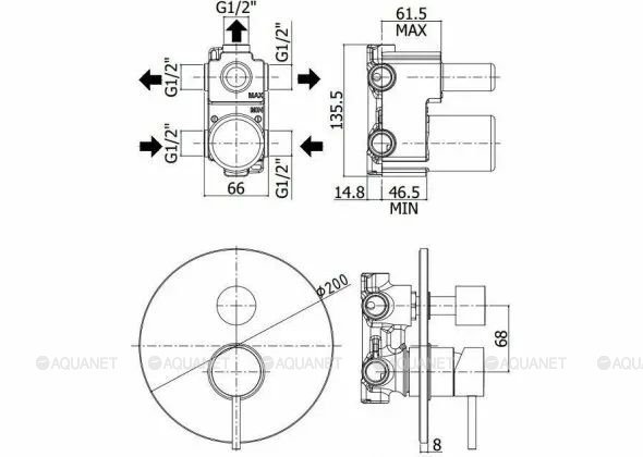Смеситель для душа Paffoni Light LIG019ST (с внутренней частью) Смеситель для душа Paffoni Light LIG019ST (с внутренней частью)