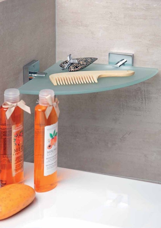 Cтеклянная полка, угловая модeль Cтеклянная полка, угловая модeль