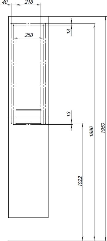 Шкаф-пенал для ванной Aquanet Nova 35 дуб рошелье Шкаф-пенал для ванной Aquanet Nova 35 дуб рошелье