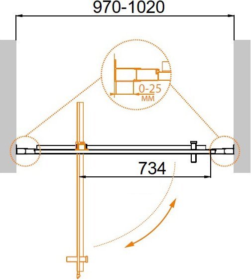 MOLVENO-BA-1-70-C-Cr-IV Душевая дверь MOLVENO-BA-1-70-C-Cr-IV Душевая дверь