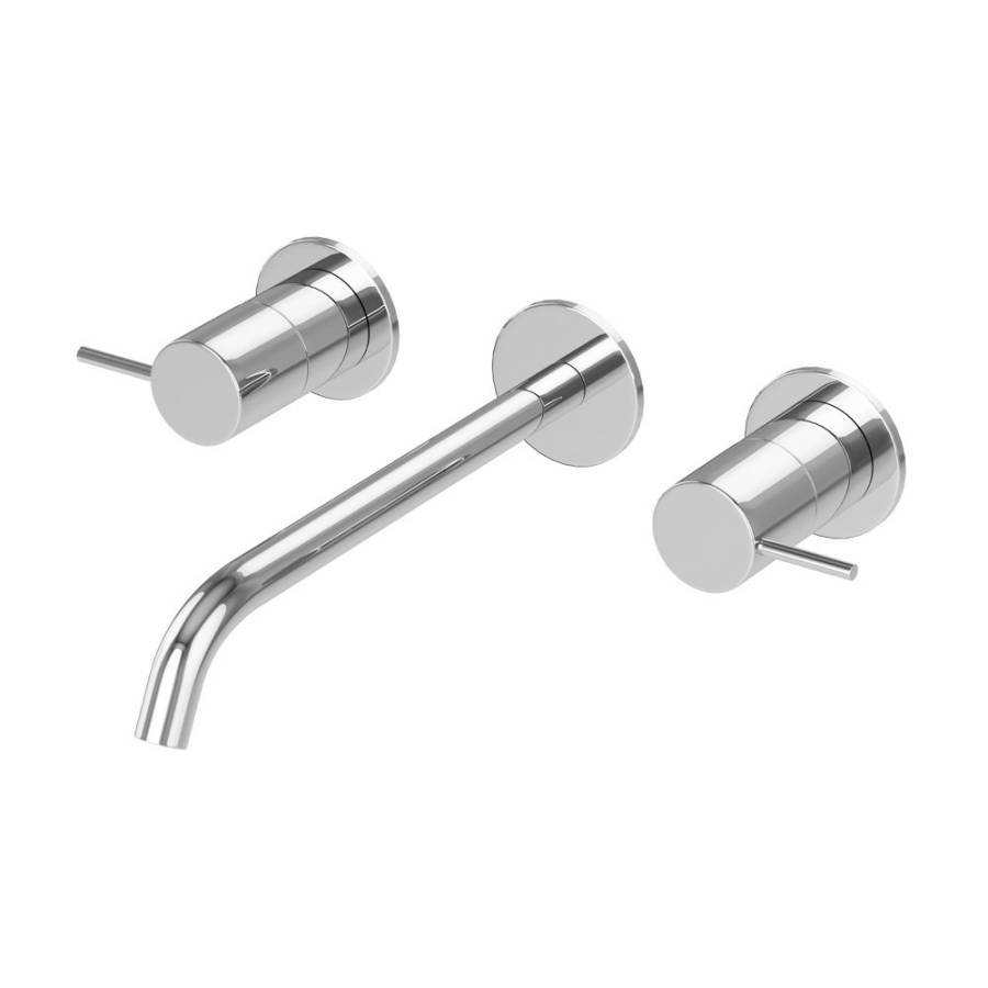 LEAF-BLI3L-20-L-SS Смеситель для раковины встраиваемый, на три отверстия с тонкими ручками Исполнение: Sunset  LEAF-BLI3L-20-L-SS Смеситель для раковины встраиваемый, на три отверстия с тонкими ручками Исполнение: Sunset