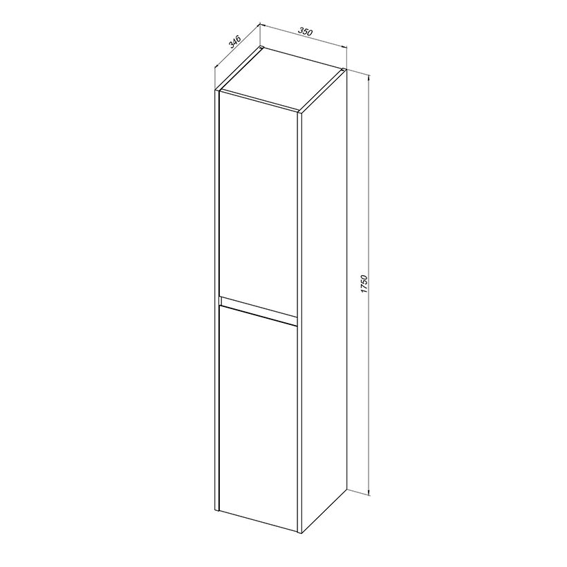 Пенал Aquanet Nova Lite 35 дуб серый Пенал Aquanet Nova Lite 35 дуб серый