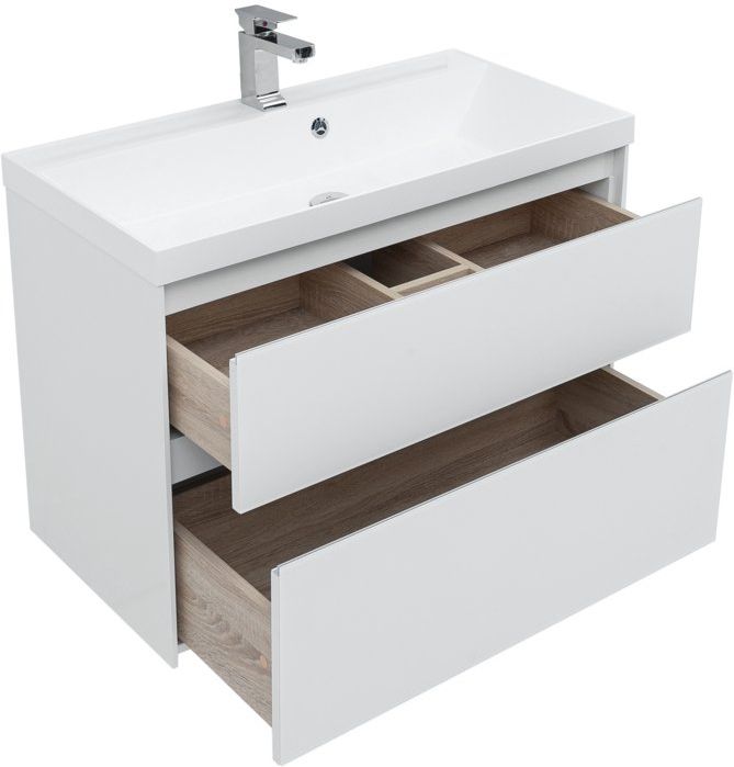 Мебель для ванной Aquanet Гласс 90 белый Мебель для ванной Aquanet Гласс 90 белый