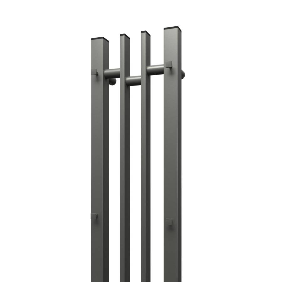 Полотенцесушитель электрический Point Фрея PN20728GB П2 140x800 диммер слева, графит блеск Полотенцесушитель электрический Point Фрея PN20728GB П2 140x800 диммер слева, графит блеск