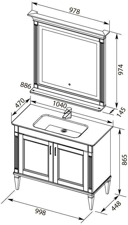 Комплект мебели для ванной Aquanet Селена 105 белый/серебро (2 дверцы) Комплект мебели для ванной Aquanet Селена 105 белый/серебро (2 дверцы)