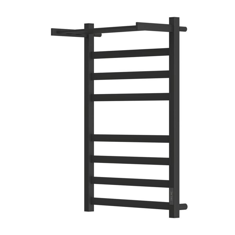 Полотенцесушитель электрический Point Меркурий PN83858PB П7 500x800 с полкой, диммер справа, черный																														 Полотенцесушитель электрический Point Меркурий PN83858PB П7 500x800 с полкой, диммер справа, черный