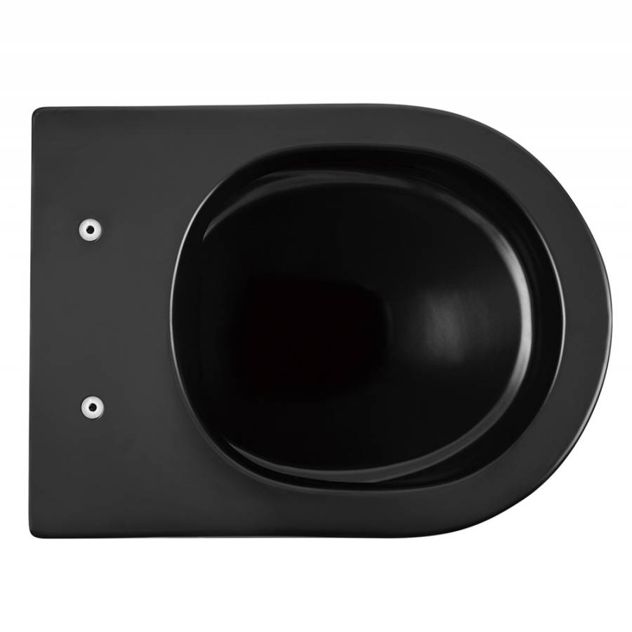 Унитаз ABBER Bequem AC1103MB подвесной черный матовый, безободковый Унитаз ABBER Bequem AC1103MB подвесной черный матовый, безободковый