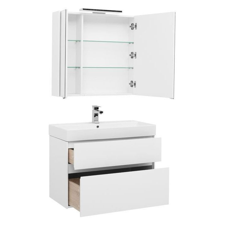 Мебель для ванной Aquanet Бруклин 85 белый Мебель для ванной Aquanet Бруклин 85 белый