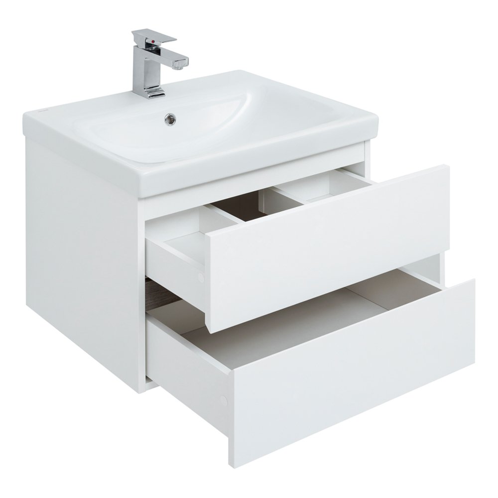 Мебель для ванной Aquanet Беркли 60 белый/дуб рошелье (зеркало белое) Мебель для ванной Aquanet Беркли 60 белый/дуб рошелье (зеркало белое)