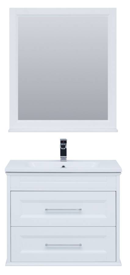 Мебель для ванной Aquanet Бостон М 80 белый( лит. мрамор) Мебель для ванной Aquanet Бостон М 80 белый( лит. мрамор)