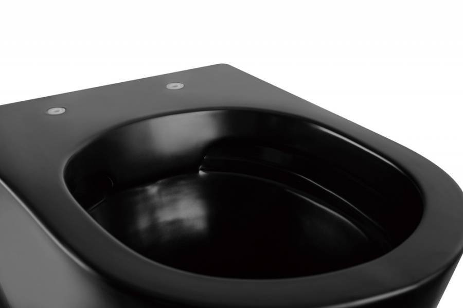 Унитаз ABBER Bequem AC1103MB подвесной черный матовый, безободковый Унитаз ABBER Bequem AC1103MB подвесной черный матовый, безободковый