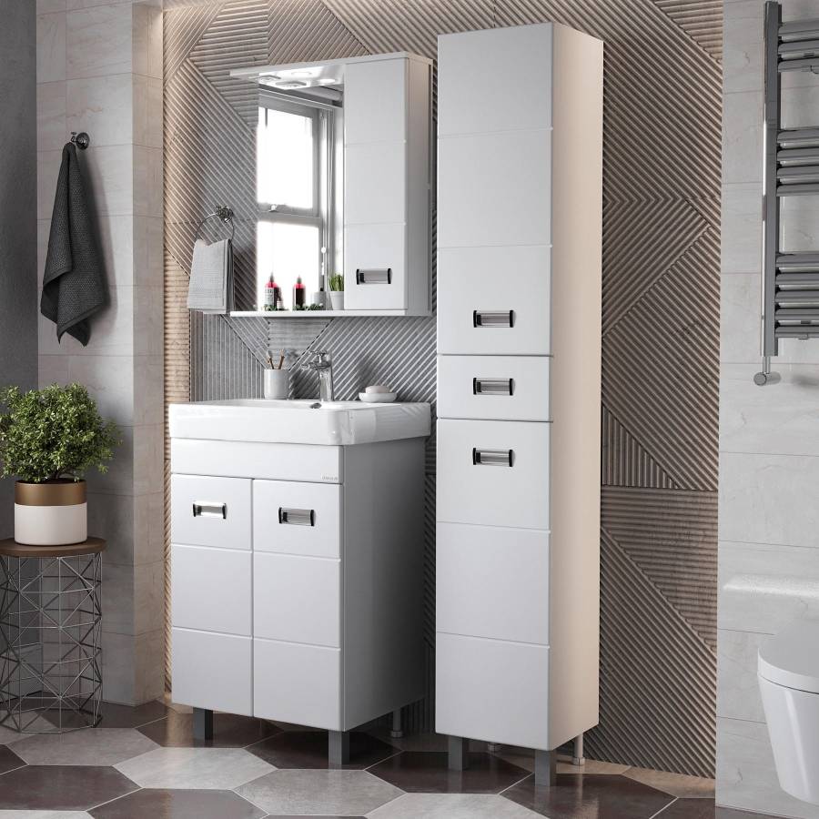 Пенал Onika Балтика 32 напольный, белый, универсальный Пенал Onika Балтика 32 напольный, белый, универсальный