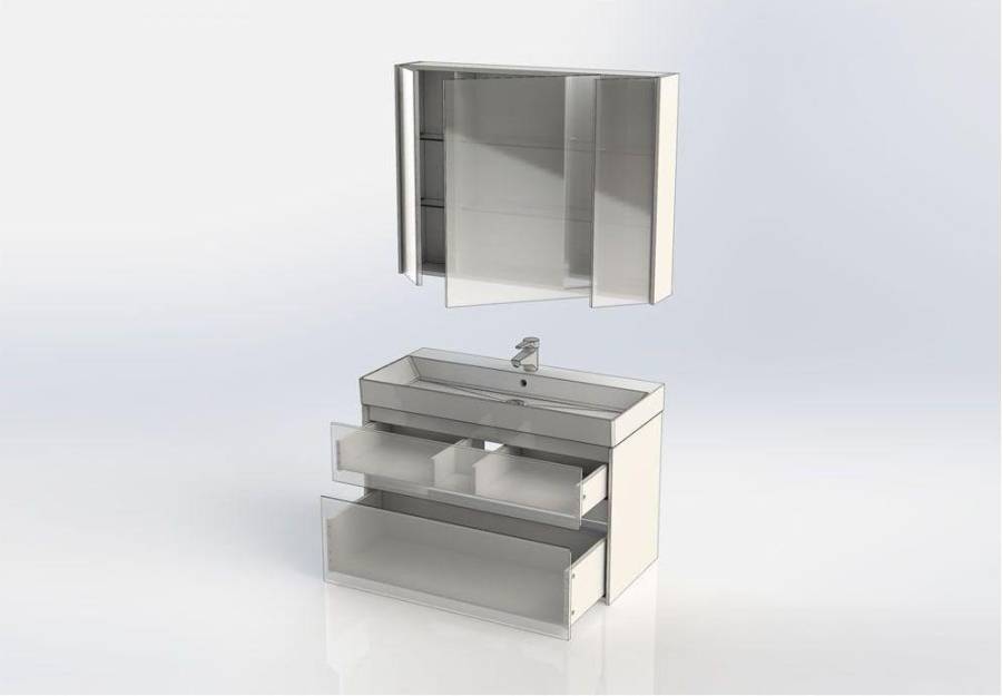 Мебель для ванной Aquanet Бруклин 100 белый Мебель для ванной Aquanet Бруклин 100 белый