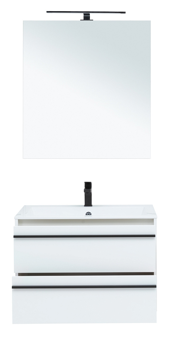 Мебель для ванной Aquanet Lino 80 белый матовый Мебель для ванной Aquanet Lino 80 белый матовый