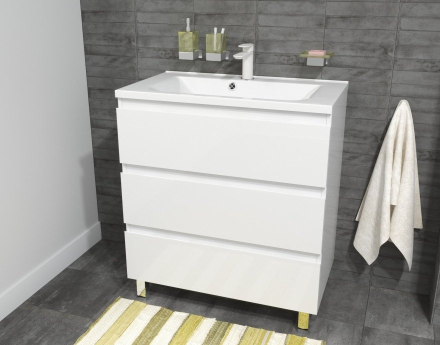 Комплект мебели Bali New 800х450 напольный 3 ящика (ШхГхВ) 798х446х860 Комплект мебели Bali New 800х450 напольный 3 ящика (ШхГхВ) 798х446х860