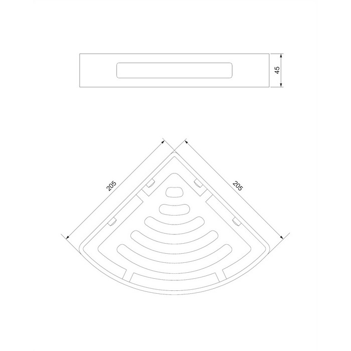Полка-корзинка для душа угловая OMNIRES 20,5х20,5 см UN10332CR (хром) Полка-корзинка для душа угловая OMNIRES 20,5х20,5 см UN10332CR (хром)