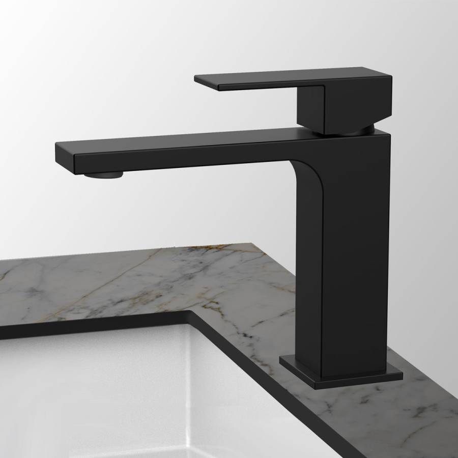 Смеситель для раковины Cube VBF-1C01MB однорычажный, черный Смеситель для раковины Cube VBF-1C01MB однорычажный, черный