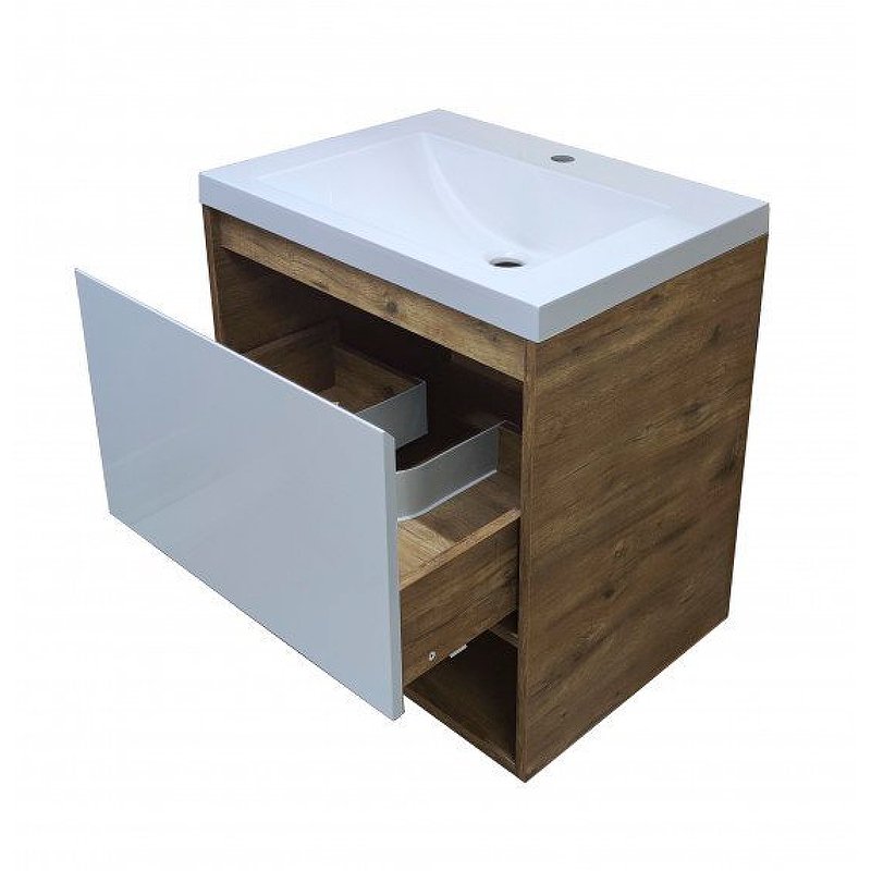 Комплект мебели Monaco Wood 700х480 подвесной 1 ящик (ШхГхВ) 698х476х607 Комплект мебели Monaco Wood 700х480 подвесной 1 ящик (ШхГхВ) 698х476х607