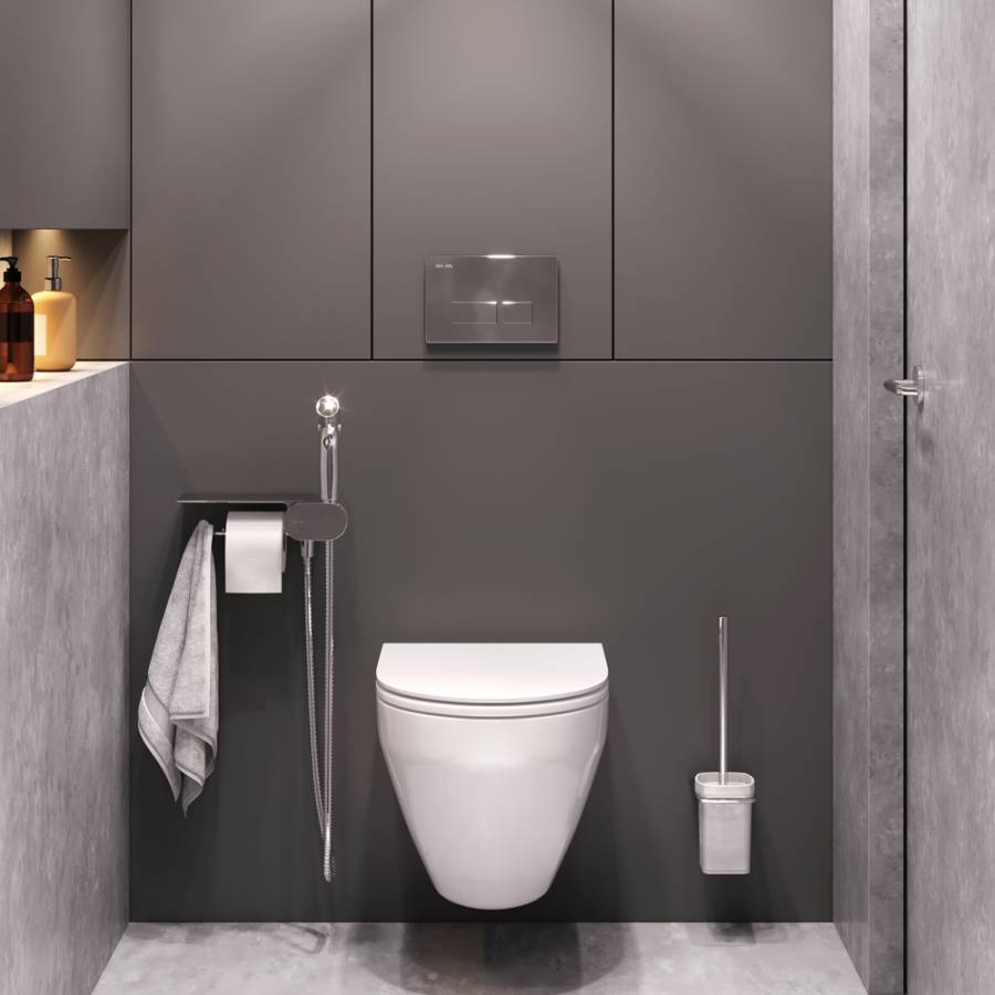 Набор подвесной унитаз с гигиеническим душем CK70H1003W Набор подвесной унитаз с гигиеническим душем CK70H1003W