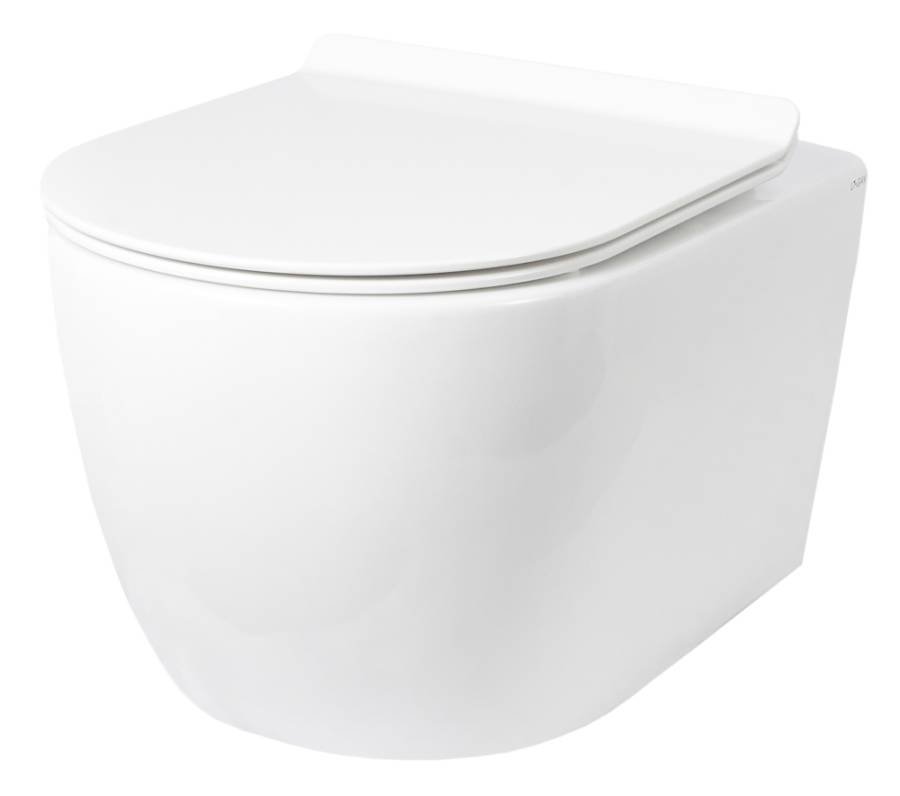 Унитаз подвесной безободковый укороченный Creto Logan L1 1001-001-L1W/1 49 см с крышкой-сиденьем микролифт Унитаз подвесной безободковый укороченный Creto Logan L1 1001-001-L1W/1 49 см с крышкой-сиденьем микролифт