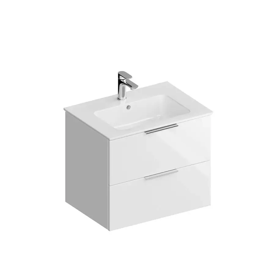 Тумба CUBO подвесная с ящиками 70, белая матовая Тумба CUBO подвесная с ящиками 70, белая матовая