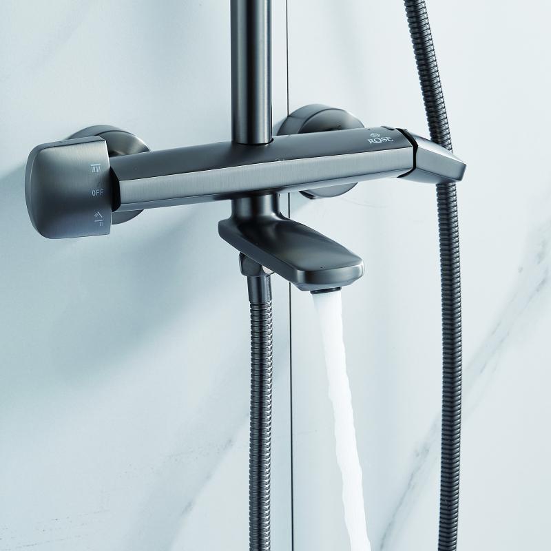 Душевая стойка с термостатом ROSE R39T R3936T Душевая стойка с термостатом ROSE R39T R3936T