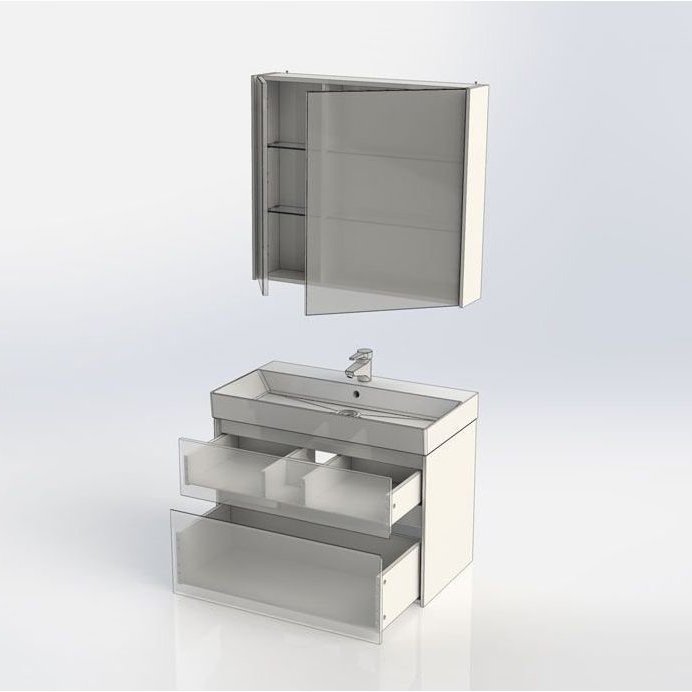 Мебель для ванной Aquanet Бруклин 85 белый Мебель для ванной Aquanet Бруклин 85 белый