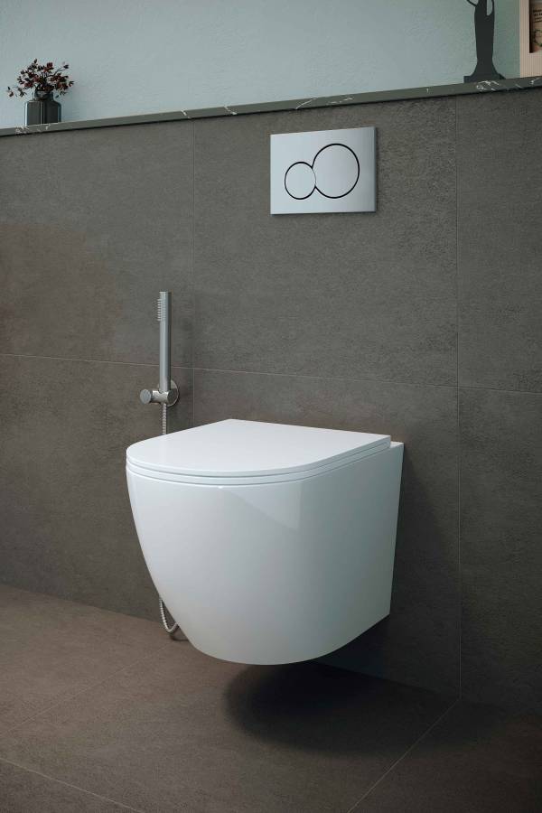 Унитаз подвесной безободковый Creto Cer C1 Plus 1001-002Cer-C1W/1 с крышкой-сиденьем микролифт Унитаз подвесной безободковый Creto Cer C1 Plus 1001-002Cer-C1W/1 с крышкой-сиденьем микролифт