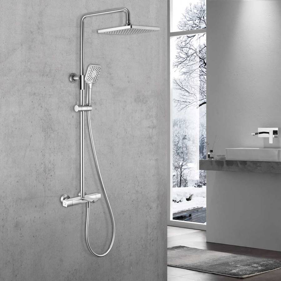 Душевая стойка Next VSFS-1N1TCH термостатическая, хром Душевая стойка Next VSFS-1N1TCH термостатическая, хром