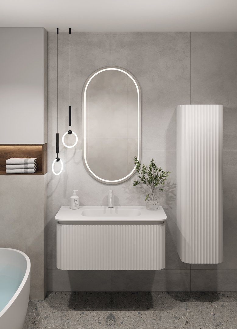 OVALE 1 полка рифленая 100CM БЕЛАЯ тумба + раковина OV1110100-100 Boheme OVALE 1 полка рифленая 100CM БЕЛАЯ тумба + раковина OV1110100-100 Boheme