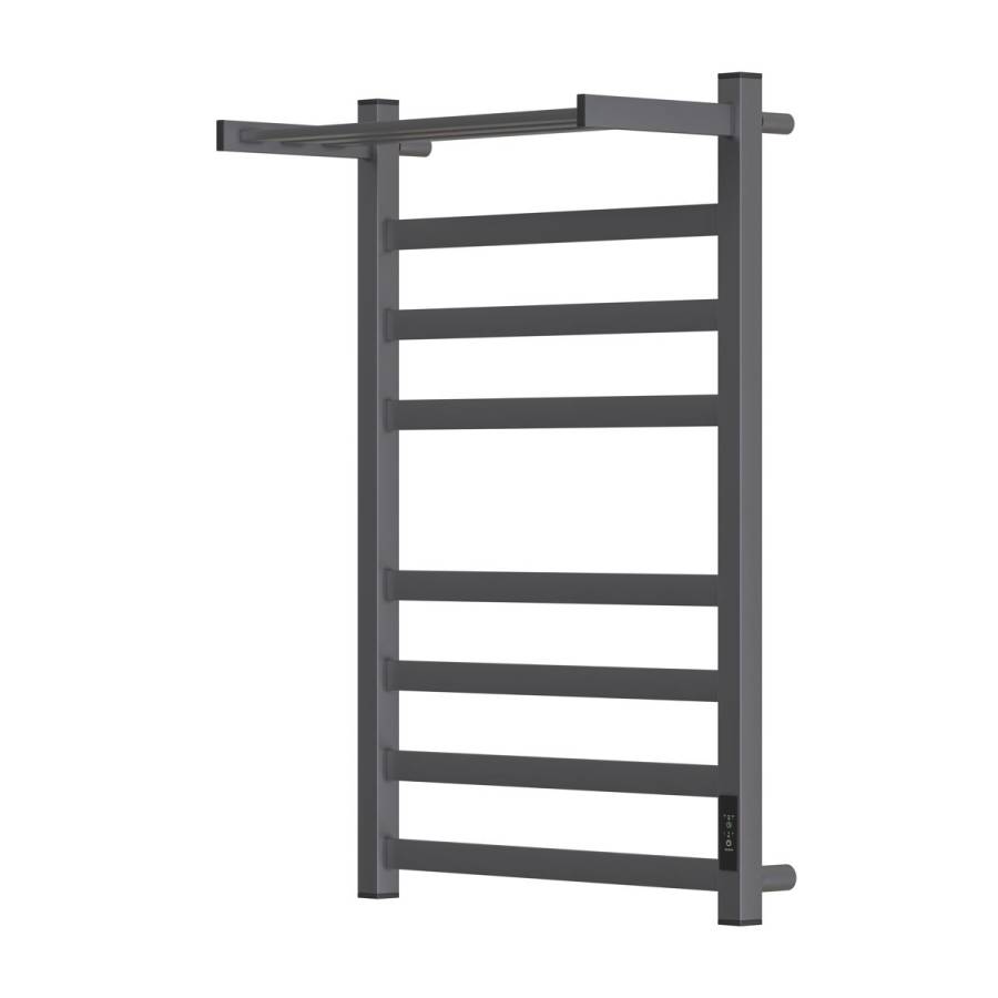 Полотенцесушитель электрический Point Меркурий PN83858PGR П7 500x800 с полкой, диммер справа, графит премиум Полотенцесушитель электрический Point Меркурий PN83858PGR П7 500x800 с полкой, диммер справа, графит премиум