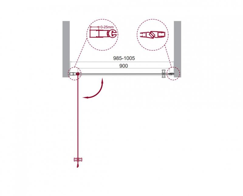 Душевая дверь BelBagno ETNA-B-1-60-C-Cr Душевая дверь BelBagno ETNA-B-1-60-C-Cr