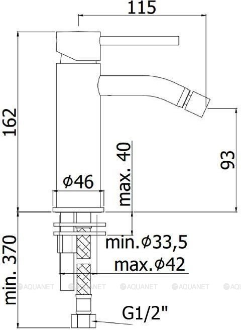 Смеситель для биде Paffoni Light LIG131HG Смеситель для биде Paffoni Light LIG131HG