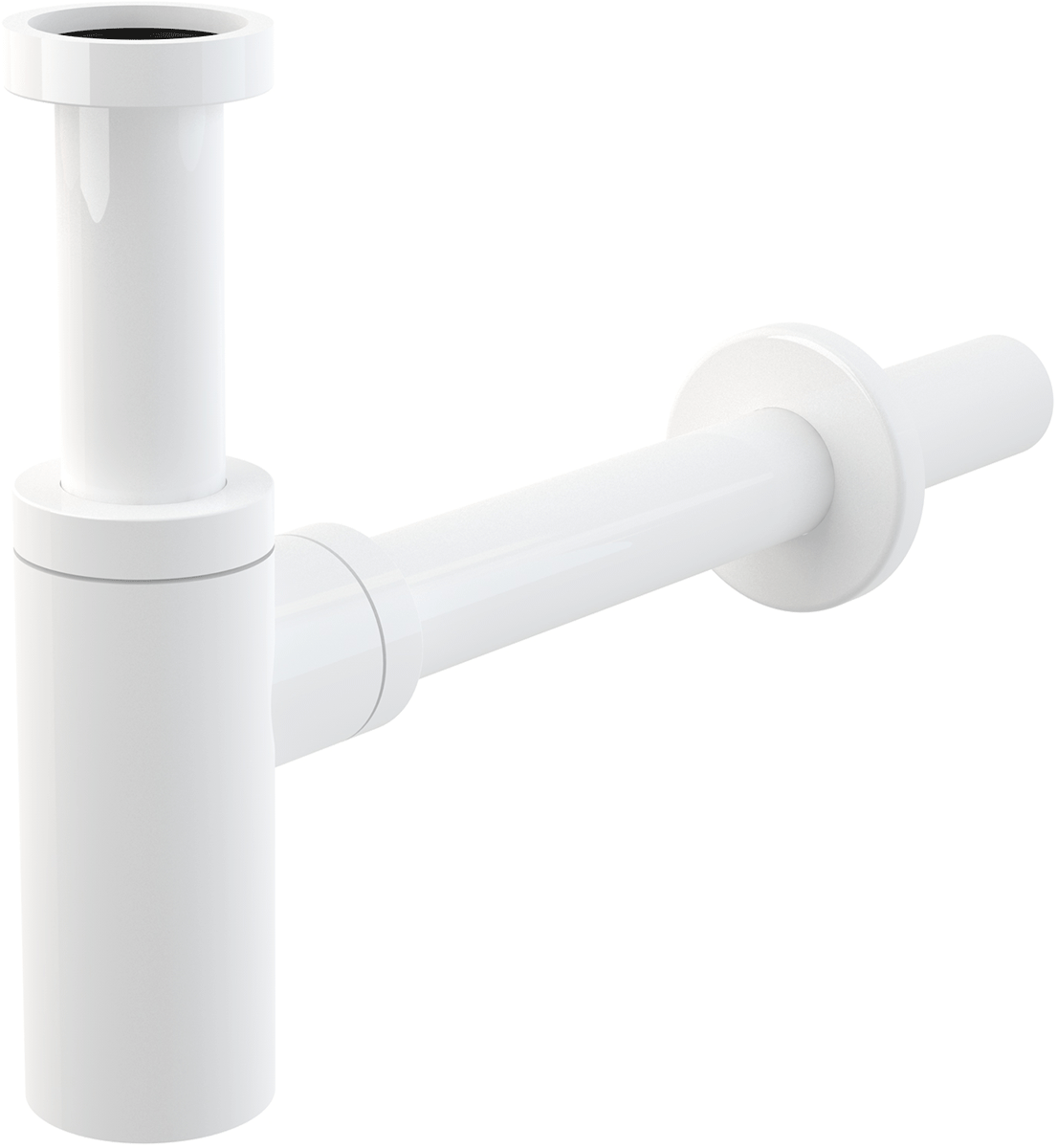 Сифон для умывальника DN32 DESIGN круглый, белый-гланец Сифон для умывальника DN32 DESIGN круглый, белый-гланец