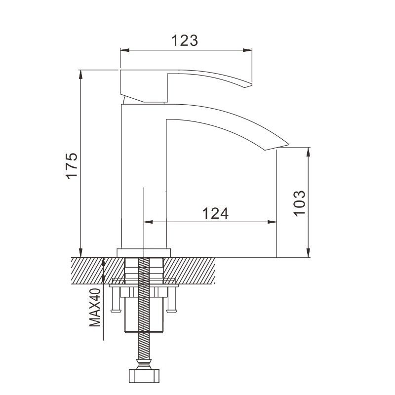 Смеситель для раковины латунь R1501F Смеситель для раковины латунь R1501F