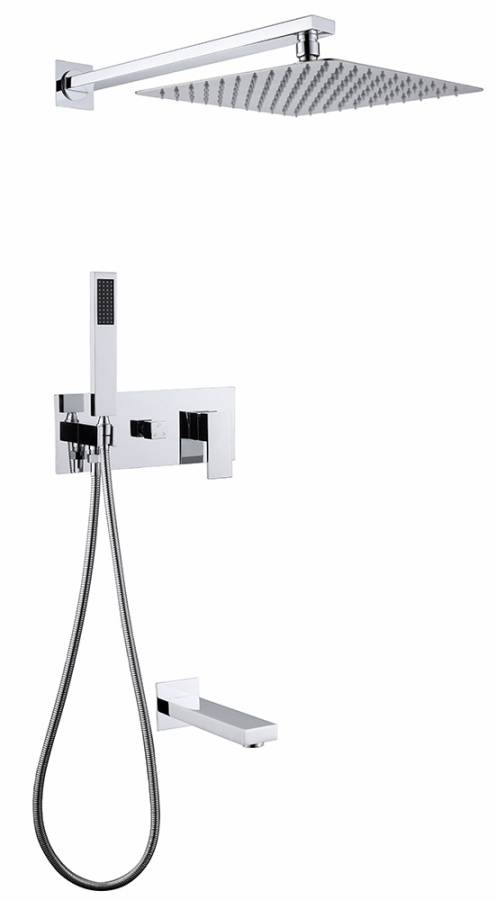 Душевая система ABBER Daheim AF8217 скрытого монтажа с изливом, хром Душевая система ABBER Daheim AF8217 скрытого монтажа с изливом, хром