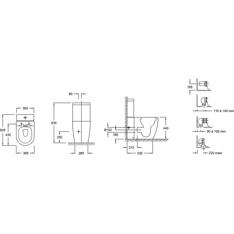 Чаша для унитаза-компакта UJAK102-0 Jacob Delafon Soprano  белый ., шт Чаша для унитаза-компакта UJAK102-0 Jacob Delafon Soprano  белый ., шт