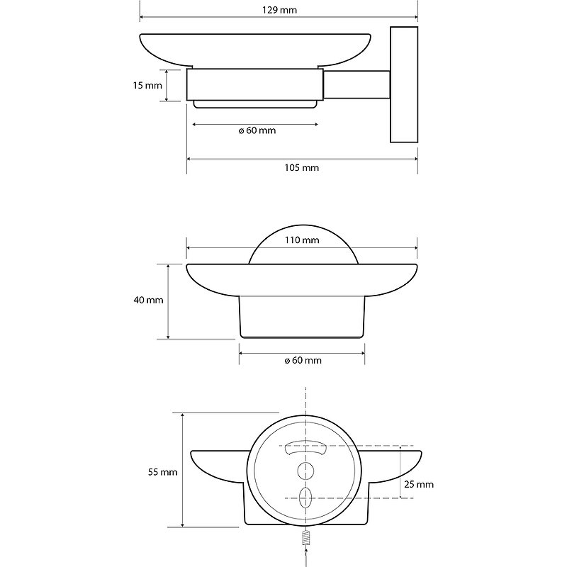 Мыльница Bemeta Brilo 161108042 Золото Мыльница Bemeta Brilo 161108042 Золото
