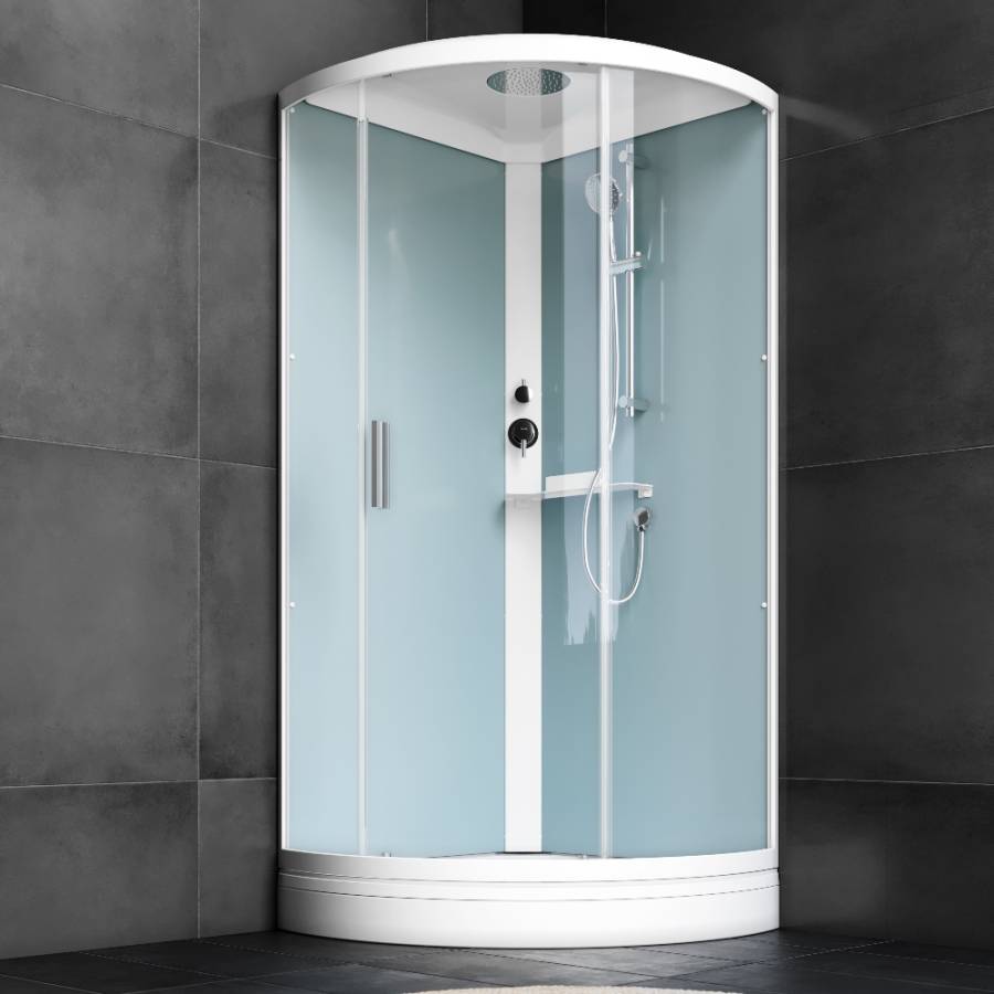 W88C-401-090WT X-Joy кабина душевая  90x90, 1/4 круга,  профиль белый, стекло прозрачное W88C-401-090WT X-Joy кабина душевая  90x90, 1/4 круга,  профиль белый, стекло прозрачное