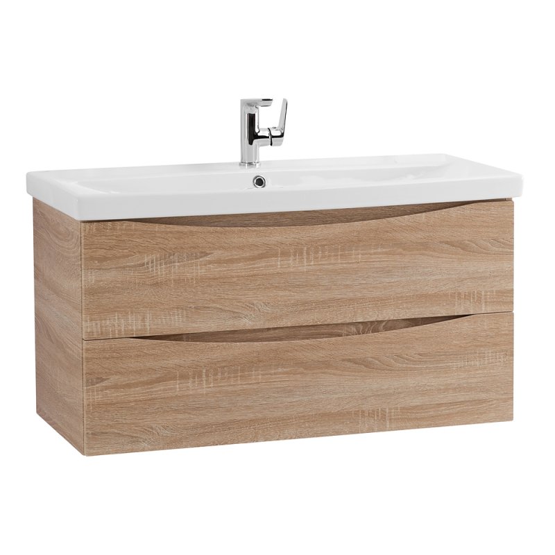 Тумба с раковиной подвесная BelBagno MARINO-CER 90 Rovere Nature Grigio, раковина белая Тумба с раковиной подвесная BelBagno MARINO-CER 90 Rovere Nature Grigio, раковина белая