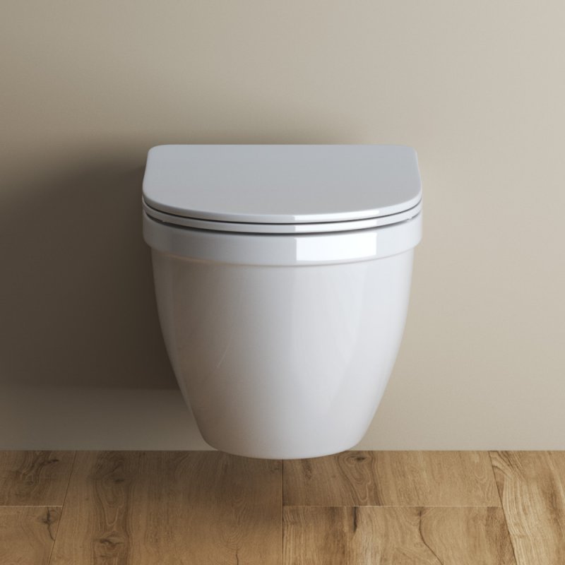 LOTO Унитаз подвесной с сиденьем дюропласт soft close BB070CHR/SC LOTO Унитаз подвесной с сиденьем дюропласт soft close BB070CHR/SC