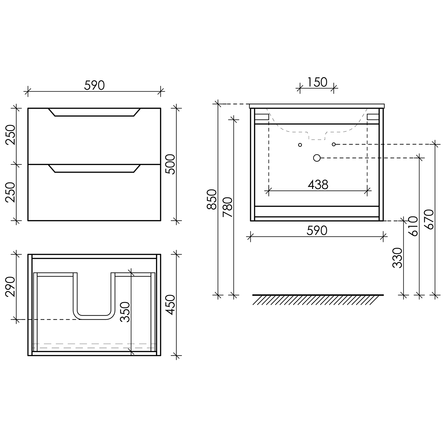 Тумба подвесная SANCOS Norma 2.0 590х450х500, c двумя ящиками оснащенными доводчиками, белый глянец , арт. NR2.060W Тумба подвесная SANCOS Norma 2.0 590х450х500, c двумя ящиками оснащенными доводчиками, белый глянец , арт. NR2.060W
