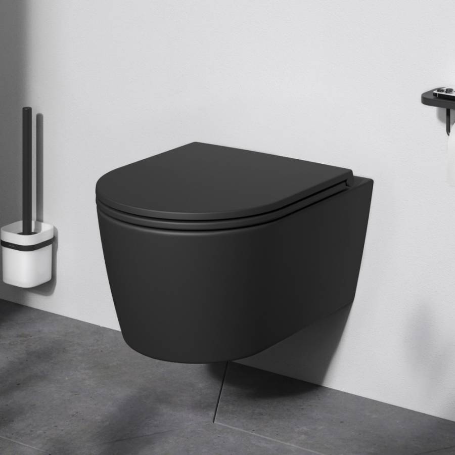 C8F1700MBSC Func подвесной унитаз 49 см FlashClean с сиденьем микролифт, черн мат C8F1700MBSC Func подвесной унитаз 49 см FlashClean с сиденьем микролифт, черн мат