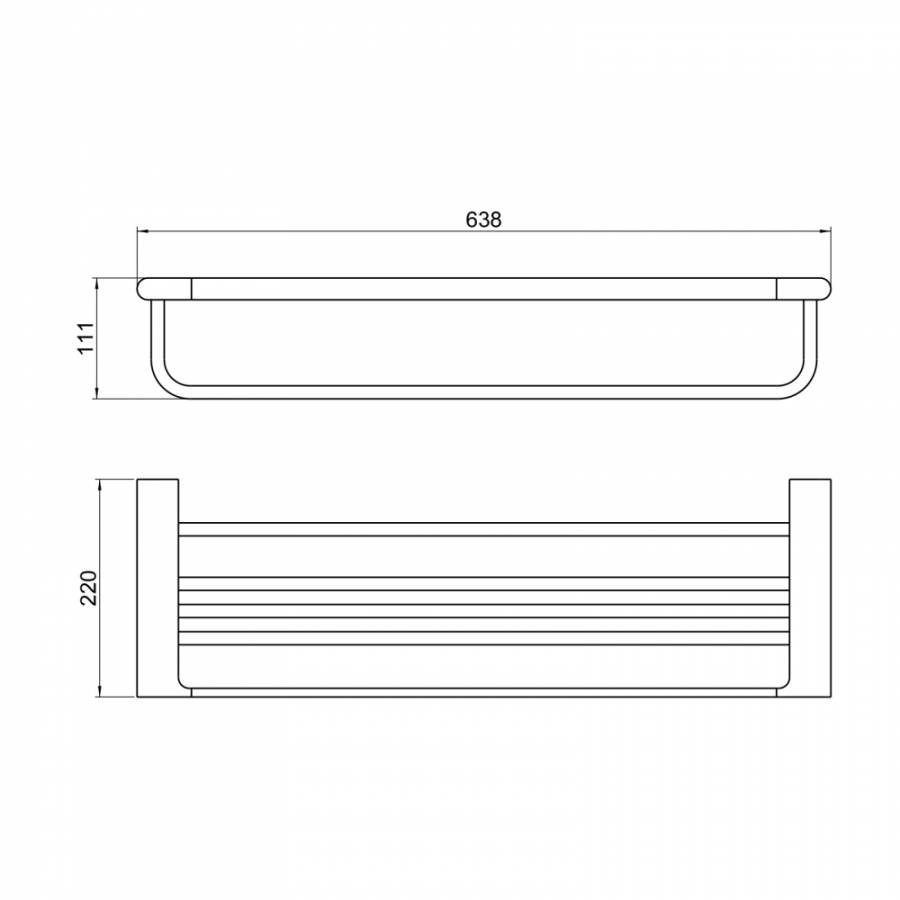 Полка для полотенец Timo Luiro 18458/18 черное золото Полка для полотенец Timo Luiro 18458/18 черное золото