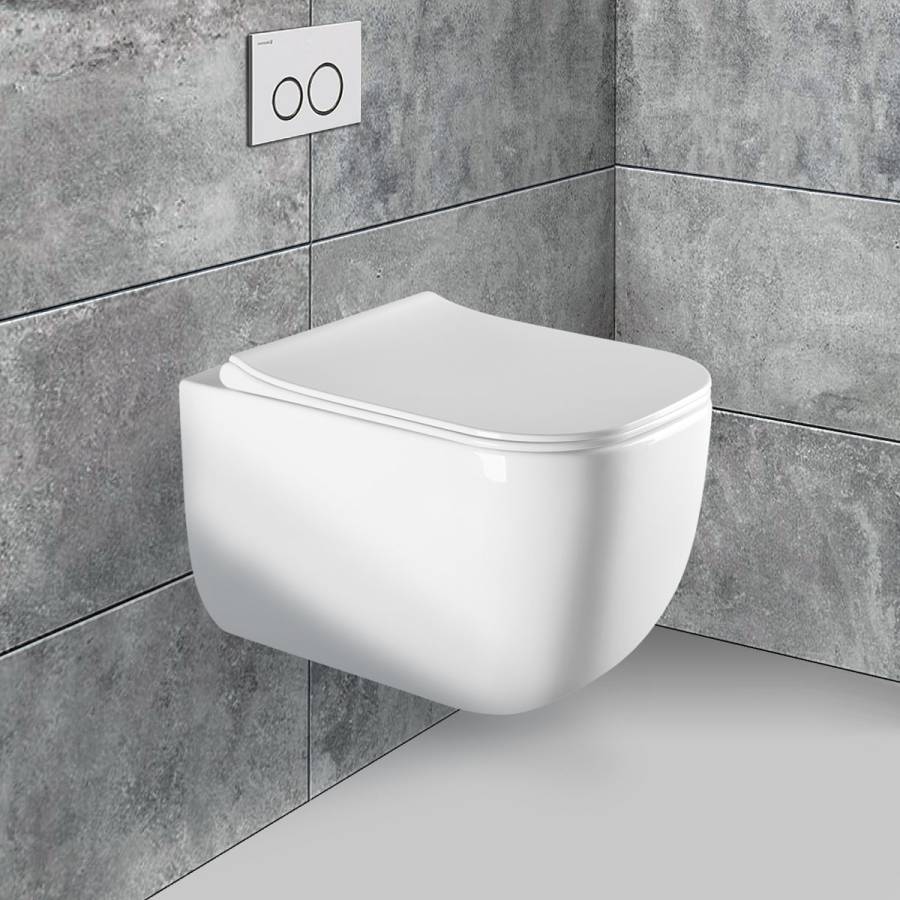Унитаз подвесной Form VT1-35 безободковый, цвет белый, ультратонкое soft-close сиденье Унитаз подвесной Form VT1-35 безободковый, цвет белый, ультратонкое soft-close сиденье