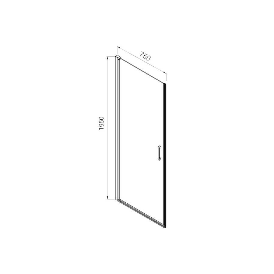 Душевая дверь Alpha VDP-3AL750MT , хром, стекло текстурное Душевая дверь Alpha VDP-3AL750MT , хром, стекло текстурное