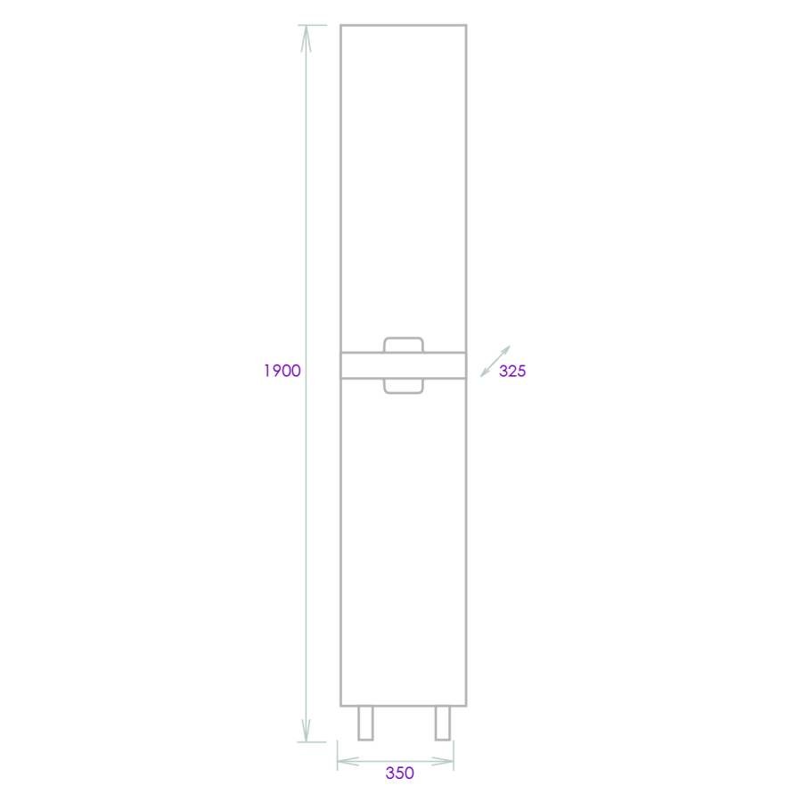 Пенал Onika Харпер 35 напольный, белый/кастелло, универсальный Пенал Onika Харпер 35 напольный, белый/кастелло, универсальный