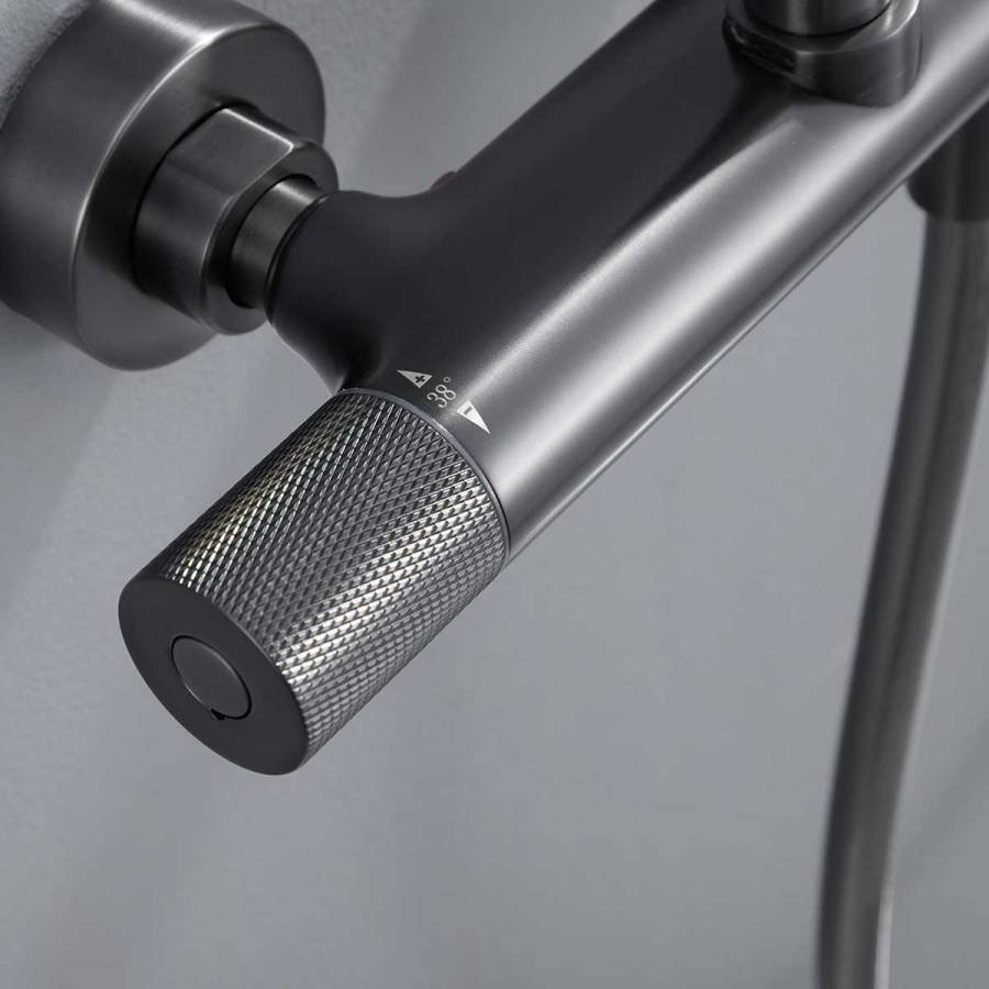 Душевая стойка Desire VSFS-1D0TGM термостатическая, вороненая сталь Душевая стойка Desire VSFS-1D0TGM термостатическая, вороненая сталь