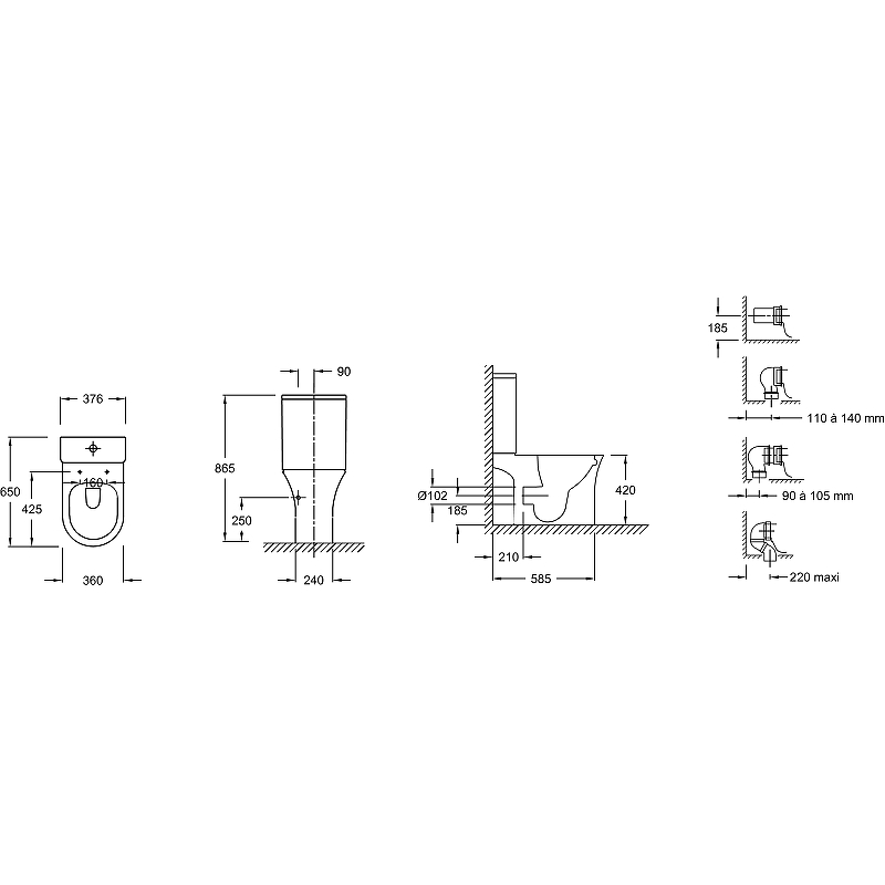 Безободковая чаша напольного унитаза Jacob Delafon ALEO UJAL102-0, шт Безободковая чаша напольного унитаза Jacob Delafon ALEO UJAL102-0, шт